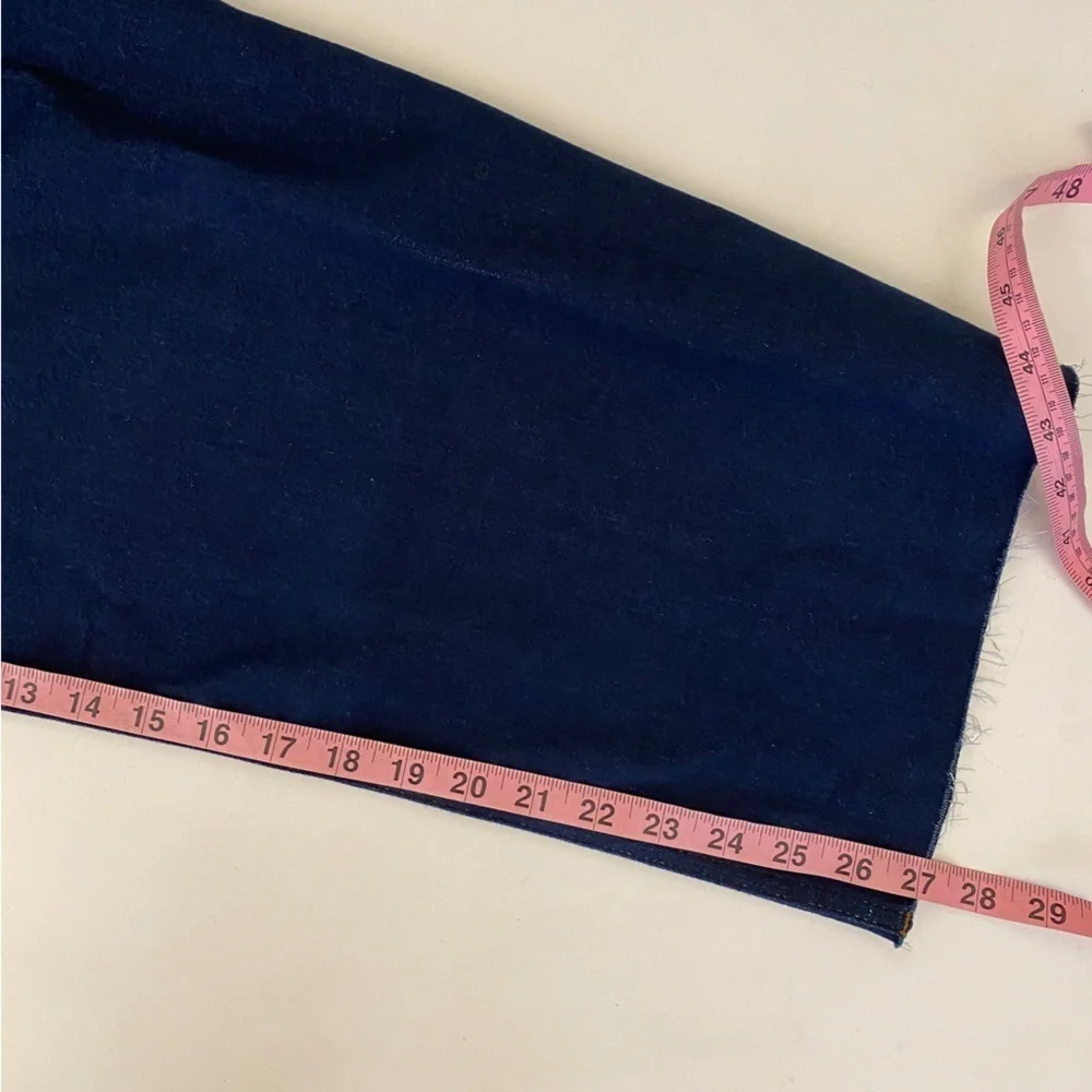 Anthropologie || High Rise‎ Wide Leg Raw Hem Trouser Jeans Dark Wash Blue 31